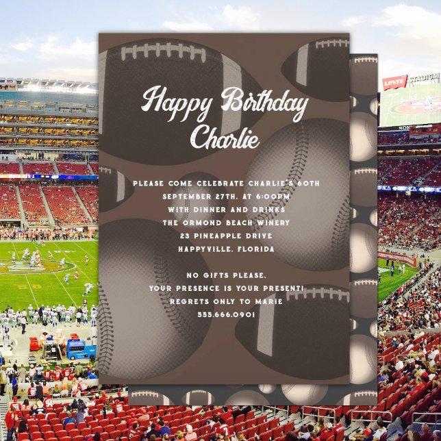 Sporttemat födelsedagsfest-inbjudan inbjudningar (Skapare uppladdad)