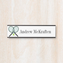 Sporttennisracketar / Boll Hanging Door Signs