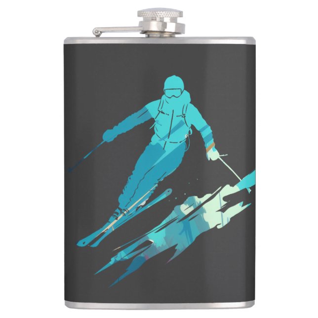 Sportutmaning i Ski Game Illustration Silhouette Fickplunta (Framsidan)
