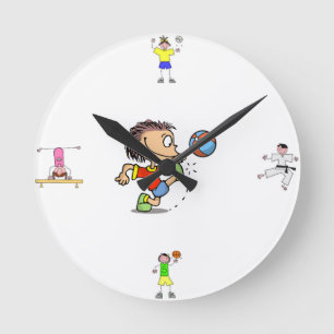 Sportväggen tar tid på rund klocka