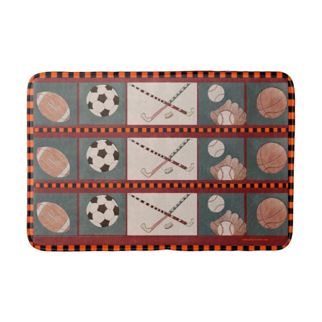 Sportvintagebadmatta Badrumsmatta (Framsidan)