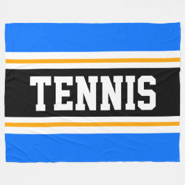 Sporty Athletic Bright Blue Black TENNIS Rand Fleecefilt