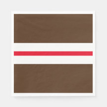 Sporty Athletic Brown Red White Tävla Rand