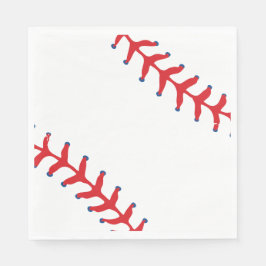 Sporty-Baseball Classic Red & White Sports Themed Pappersservett