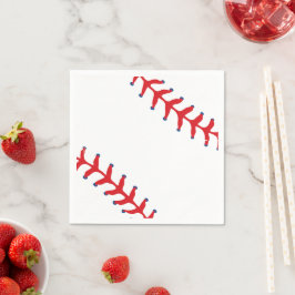 Sporty-Baseball Classic Red & White Sports Themed Pappersservett