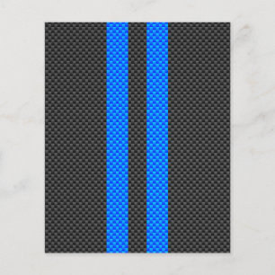 Sporty Blue Carbon Fiber Stil Tävla Rand Flygblad