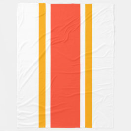 Sporty Bold 70-sekunders Gult med Orange Vit Tävla Fleecefilt