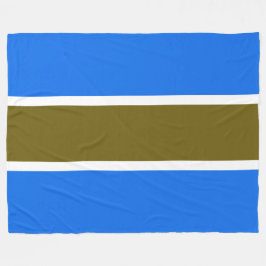 Sporty Bold Golden Olive White Bright Blue Rand Fleecefilt