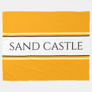 Sporty Bright Golden Gult SANDCASTLE Rand Fleecefilt