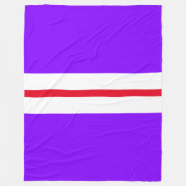 Sporty Bright Lila Slim Red White Tävla Rand Fleecefilt