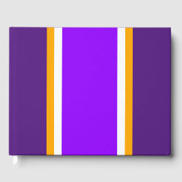 Sporty Bright Lila White Gult Tävla Rand Gästböcker