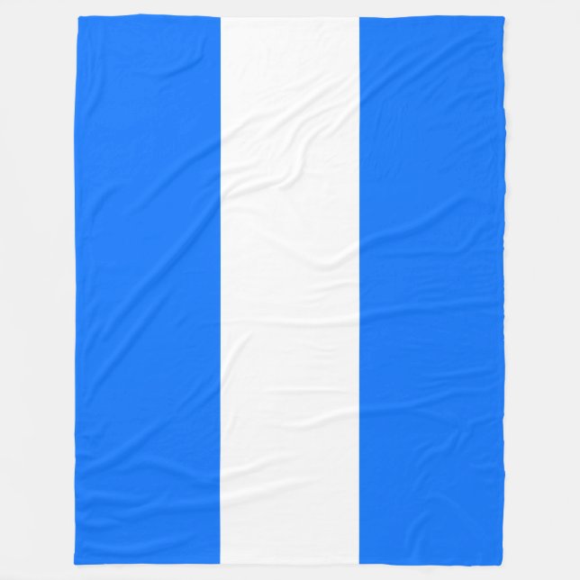 Sporty Bright Nautical Blue White Seamless Rand Fleecefilt (Framsidan)