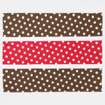 Sporty Bright Red Brown White Polka dots Rand