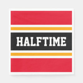 Sporty Bright Red Gult Black HALFTIME Rand Pappersservett
