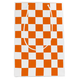Sporty Checkerboard Orange White Team Colors Fun