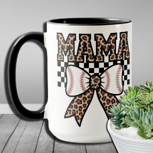 Sporty Chic Leopard Tennis Mamma för Tennis Mammor Mugg