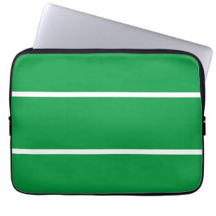 Sporty Chic White Rand Kelly Grönt Background Laptop Fodral