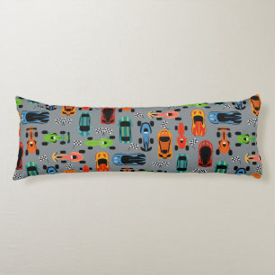 Sporty Colorful Tävla Cars Kids Personlig Kroppskudde
