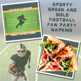 Sporty Football Fläkt Tailgate Party Napkins Pappersservett