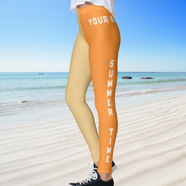 Sporty för sommartid, Beach Time, namngiven Leggings (Skapare uppladdad)