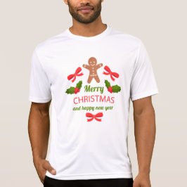Sporty Gingerbread Family Christmas Tee USA