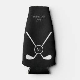 Sporty Golf Clubs Illustration Custom Monogram