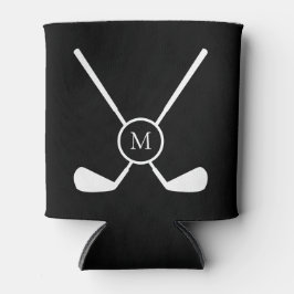 Sporty Golf Clubs Illustration Custom Monogram