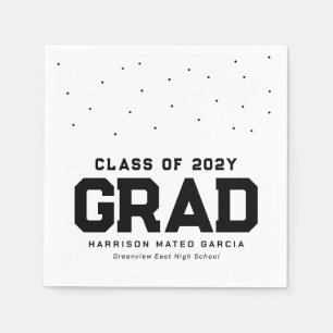 Sporty grad idrottsman black personlig studenten pappersservett