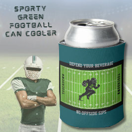 Sporty Grönt Football Fläkt can Cooler