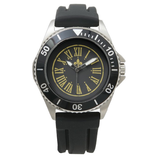 Sporty Guld och Black eWatch Watch Armbandsur (Framsida)