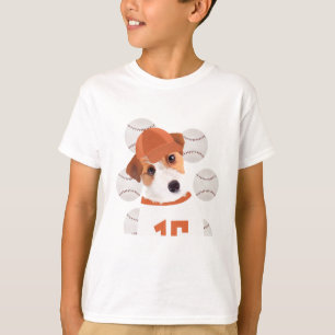 Sporty Jack Russell Baseball Älskare T Shirt