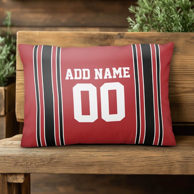 Sporty Jersey med eget namn Prydnadskudde (Custom Pillow)