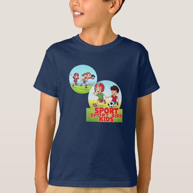 Sporty Kids Fun Playtime Design  T Shirt (Framsida)