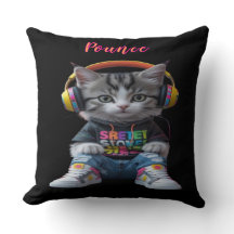 Sporty Kitten Dekorativ kudde - Cute Playfull Cat