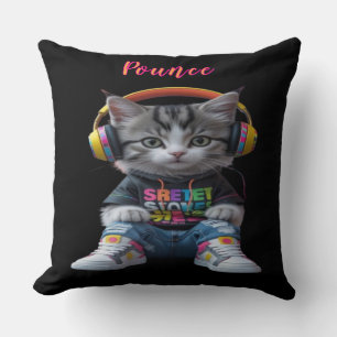 Sporty Kitten Dekorativ kudde - Cute Playfull Cat