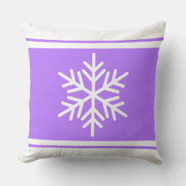 Sporty Nordic Snowflake Light Lila White Rand Kudde