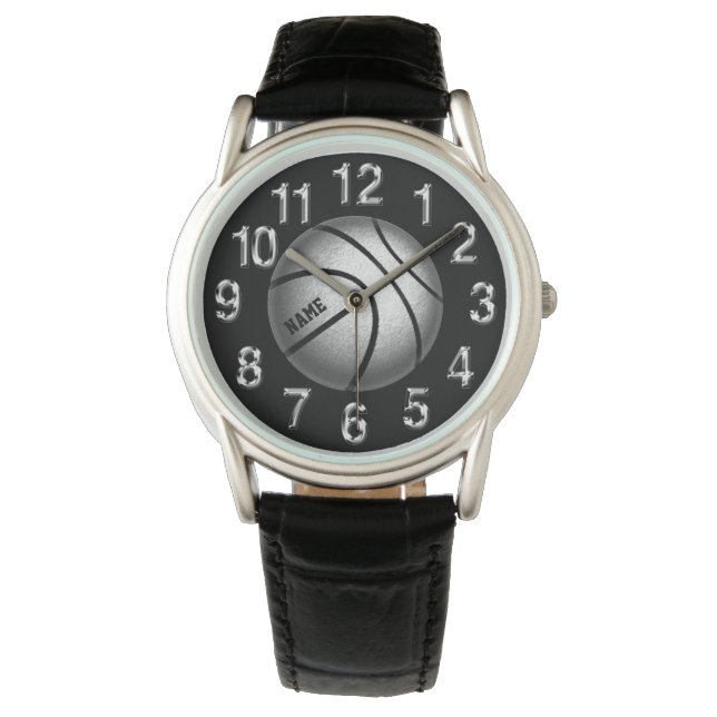 Sporty Personlig Basketball Watches för killar Armbandsur (Framsida)