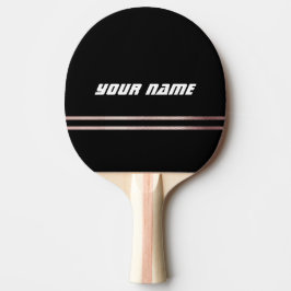 Sporty personlig monogrammad svart vit pingisracket