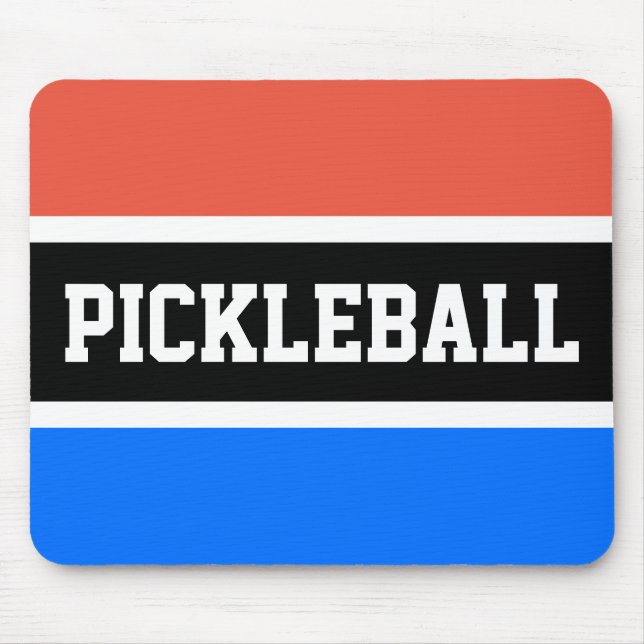 Sporty PICKLEBALL Orange Himlar Blue Black Rand Musmatta (Framsidan)
