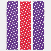 Sporty Red Royal Lila White Polka dots Rand
