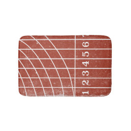 Sporty Red Running Track Bath Mat Badrumsmatta