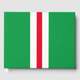 Sporty Red White Lodrät Rand på Bright Grönt Gästböcker