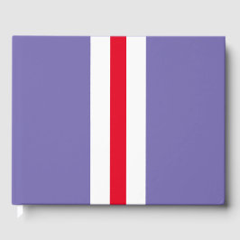 Sporty Red White Lodrät Rand på Periwinkle Gästböcker