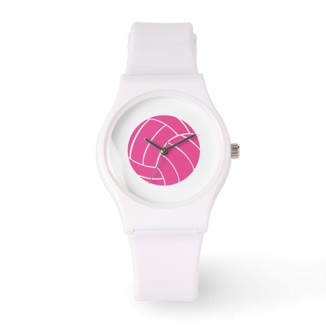 Sporty Rosa Volleyball Wrist Watch Armbandsur (Framsida)