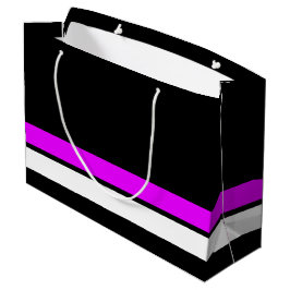 Sporty Rosa White Kant Tävla Rand på Black