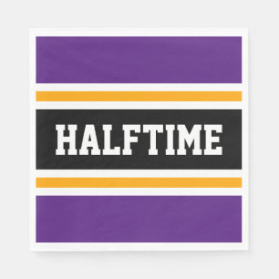 Sporty Royal Lila Gult Black HALFTIME Rand Pappersservett