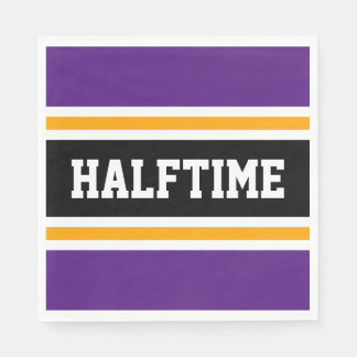 Sporty Royal Lila Gult Black HALFTIME Rand Pappersservett