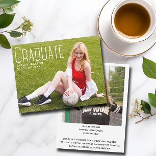 Sporty Script Overlay Student Photo Studenten Meddelande