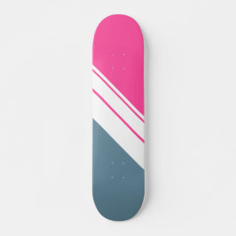 Sporty Slate Fold Rosa White Slant Tävla Rand Mini Skateboard Bräda 18,5 Cm