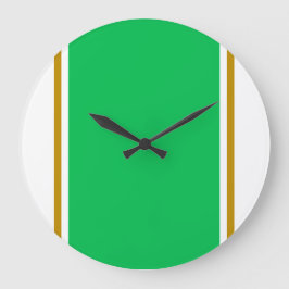 Sporty Söt Grönt White Lodrät Tävla Rand Stor Klocka